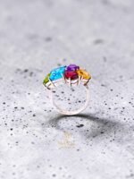 Multi-Gemstone Ring – 925 Sterling Silver - Image 5