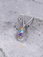 Mixed Gemstone Pendant in 925 Sterling Silver - Image 3