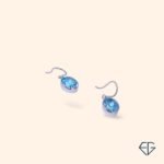 Sky Blue Topaz Handcrafted Silver Earrings - Image 3