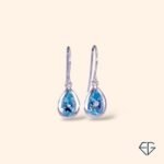 Ocean Drop Blue Topaz Handcrafted Silver Earrings