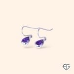 Amethyst Teardrop Sterling Silver Earrings - Image 2