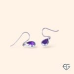 Amethyst Teardrop Sterling Silver Earrings - Image 3