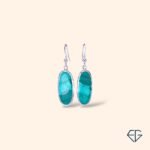 Malachite Elegance Handcrafted Silver Earrings