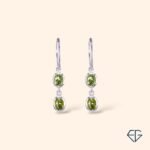 Peridot Twin Glow Handcrafted Silver Earrings