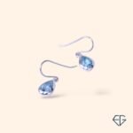 Ocean Drop Blue Topaz Handcrafted Silver Earrings - Image 3