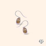 Golden Citrine Handcrafted Silver Earrings - Image 3