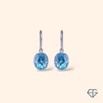 Sky Blue Topaz Handcrafted Silver Earrings