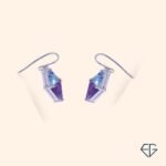 Blue Topaz & Amethyst Silver  Earrings - Image 3