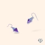 Blue Topaz & Amethyst Silver  Earrings - Image 2