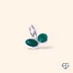 Emerald Green Onyx Handcrafted Silver Earrings - Image 2