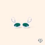 Emerald Green Onyx Handcrafted Silver Earrings - Image 3