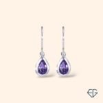Amethyst Teardrop Sterling Silver Earrings