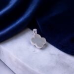 Mother of Pearl Four-Leaf Clover Silver Pendant - Image 2