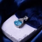 Handcrafted Blue Topaz Silver Pendant - Image 3