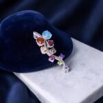 Multicolor Gemstone S-Curve Vine Silver Pendant - Image 3