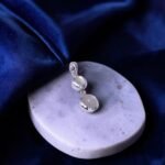 Two-Tier Round Moonstone Silver Drop Pendant - Image 2