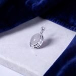 Moonlit Halo Oval Silver Pendant - Image 3